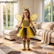 NORYX Bee Cosplay Wings Suit, Bugs Sparkle Yellow Bee Fly Wings, Lightweight Handmade Craft Insect E