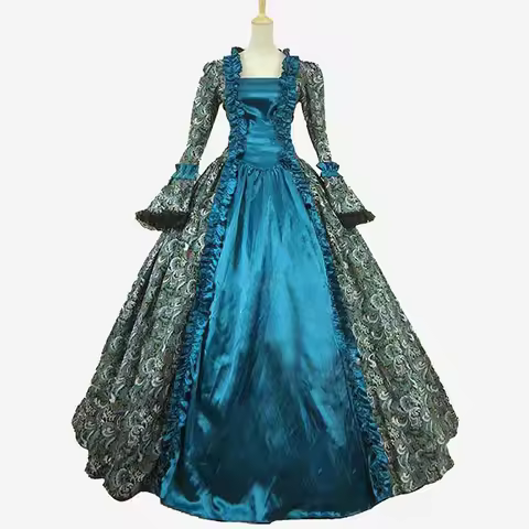 Renaissance 18th Century Baroque Rococo Dresses Victorian Masquerade Gowns Historical Theater Clothi
