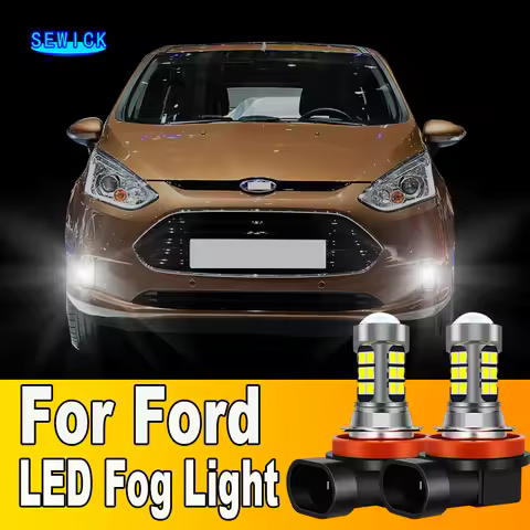 2pcs LED Fog Light Blub H8 H11 Lamp Canbus No Error For Ford B-Max Ka+ 3 C-Max Fiesta 5 6 7 Kuga Foc