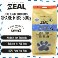 *MADE IN NEW ZEALANDS* ZEAL Free Range Naturals Spare Ribs Dog Treats 500g Air Dried Doggy Food