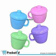 PRABOTID MUG WITH LID 400ML SEMI MELAMINE CUP/ 400ML HANDLE MUG/ 400ML UNIQUE COFFEE CUP/