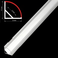 0.5M U/V Shape Corner Aluminium Profile Channel Transparent PC Diffuser Embedded Kitchen Closet Cabi