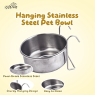 Hanging Stainless Steel Pet Single Bowl Anti-Tip Large Capacity Dog Cat Bowl