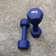 Women rubber hand weights 3 kg (1 pair)