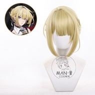 [Hot Sale cos Wig] [Mantong] Out of District Zero Evelyn cosplay Wig Scalp Top Split Hair Tie Hair S
