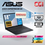 Asus 14" Expertbook B1 B1403CVA Intel i5-1334U 16GB 512GB FHD Win11Pro 3Y Onsite - B1403CVA-S66324