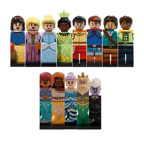 Disney Princess & Prince, Mermaid, Avatar Building Block Figures - Collectible Movie Character Toys,