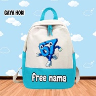 [FREE NAME] Anomali Brainrot Kindergarten School Backpack with 67 Numbers