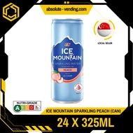 F&N Ice Mountain Sparkling Water Peach 325ML X 24 (CAN)