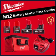 Milwaukee M12 Battery Combo Pack / Milwaukee M12 Battery Starter Pack / Bateri Milwaukee