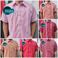 Polo Barong/ Short Sleeve Computerized Random Design For Men