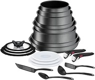 Tefal Ingenio Daily Chef ON Pots &amp; Pans Set, 20 Pieces, Stackable, Removable Handle, Space-Saving, Non-Stick Coating, Induction, Grey, L7619402
