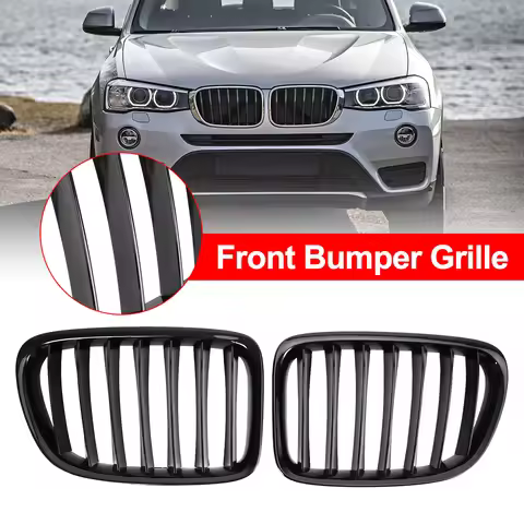 Artudatech Gloss Black Front Hood Kidney Grill Grille Fit BMW X1 E84 2009-2014 SUV
