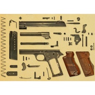 Vintage Military Weapons Poster for Enthusiasts, Kraft Paper Wall Decoration - Suitable for Home & O