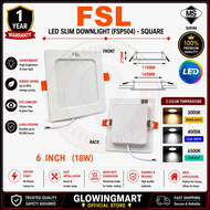 FSL 4" 12W / 6" 18W / 8" 24W LED DOWNLIGHT ROUND / SQUARE PANEL LAMP SIRIM BULAT SEGI EMPAT LAMPU CE