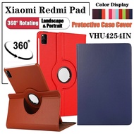 For Xiaomi Redmi Pad (2022) 10.61" VHU4254IN 5G Fashion Tablet Skins Protection Cover 360° Rotating Stand Casing Folio Flip PU Leather Case