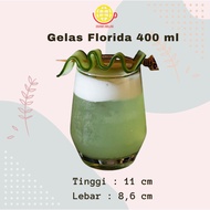 Florida Glass Cup 400 ml/Milk Cup 400 ml/Lowball Cup/Coffee Cup/Restaurant Glass/Citnova Cafe Glass