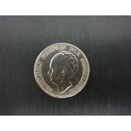 TERBARU Uang Koin Perak Kuno Belanda 1 Gulden Wilhelmina Tahun 1929