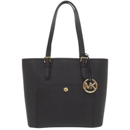 近全新 Michael Kors 黑色皮革托特包，黑色，0006 [二手] Michael Kors