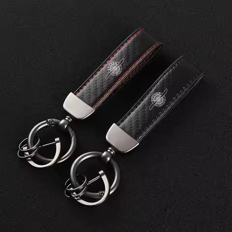 Car Keychain Buckle Jewelry carbon fiber Leather Keychain for Spyker car accessories