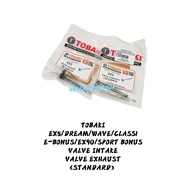 100% ORIGINAL TOBAKI VALVE INTAKE EXHAUST EX5 DREAM WAVE 100 KRISS100 CT100 SYM SPORT BONUS E-BONUS 