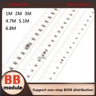 100PCS 0603 0805 1206 Chip Resistor 1M 2M 3M 4.7M 5.1M 6.8M Ω 1%