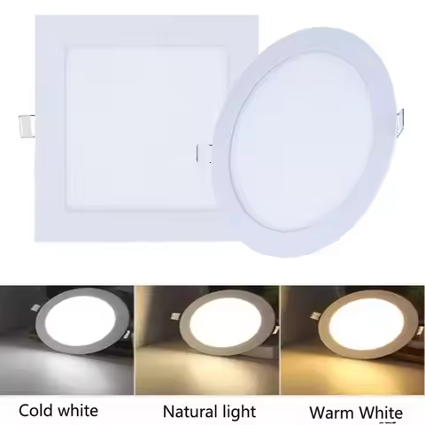LED Panel Light Concealed Ceiling Light 3W 4W 6W 9W 12W 15W 25W Household Downlight Flat Light Comme