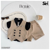Elegant gentleman's vest for boys 1 to 6 years old to wear for birthday BERNIE-SIRIVIETNAM H1024B27