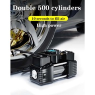 【Car Air Pump】 2 Cylinder  Portable Car Air Pump 12V Tire Electric Pump Tire Air Compressor Motorcycles Bicycles Inflator Pump