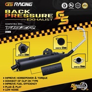 GS RACING BACK PRESSURE EXHAUST Y15 LC135 RS150 EKZOS RACING SENYAP PADU BACK PRESSURE EKZOS
