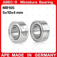 10-50pcs  APE ABEC-9 Bearing MR105 MR105ZZ 5x10x4 mm L-1050 MR105-2RS L-1050ZZ  Z -2Z  2RS Miniature