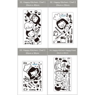 Happy Kitchen Happy Chef Home Deco Wall Stickers For Home, Cafe, Shop