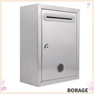 BORAG Mailbox, Waterproof Stainless Steel Letter Box, Creative with Locks 3 Sizes Ballot Box Outdoor