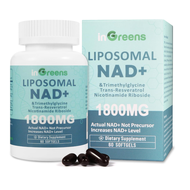 InGreens Liposomal NAD+ Supplement 1800 mg. (60 Softgels) / Liposomal 900 mg. (60 softgels) **USA**
