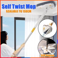 Self Twist Mop Hands Free Squeeze Triangle Mops 360 Degree Rotated Flat Mop Extension Rod Floor Window Household Cleaning