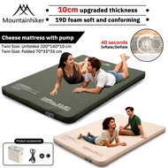 MOUNTAINHIKER Inflatable camping mattress with built-in air pump 19D foam mattress family camping ch