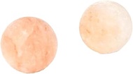 LHYILSWQ 2Pcs Ball Shape Himalayan Salt Hot Massage Stones Spa Massagers Rocks for Women&amp;Men Pink 2.36IN