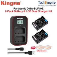 KingMa Rechargeable DMW-BLF19 BLF19E Battery LCD USB Dual Charger For Panasonic DMC-GH3 GH4 GH5 DC-G