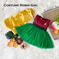 Azzafran Costume Robin Girl – Cute & Cool Superhero Costume for Girls