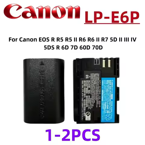 New 7.2V 2130mAh LP-E6P LP E6P Rechargeable Battery for Canon EOS R R5 R5 II R6 R6 II R7 5D II III I