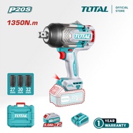 TOTAL Tools Cordless Impact Wrench + Battery + Charger (20V / 1350Nm / 3/4" / Brushless) TIWLI20135 