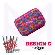 READY STOCK SMIGGLE DOUBLE ZIP Pencil Case Box+FREE 2 Scented Pencil+Plastic Bag