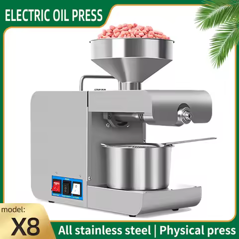 oil press Stainless Steel Oil Press Machine Automatic Oil Extraction Peanut Coconut X8
