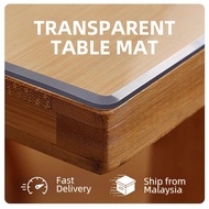 1.0/2.0mm PVC Table Mat – Waterproof & Oil-Proof, Transparent, Alas Meja, Makan Table Protector