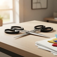 Stainless Steel Small Scissors for Office & Home Use, Black, Carded, 1 Piece ting Kecil Keluli Tahan
