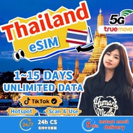 Thailand eSIM 1~15day Unlimited Internet 【daily 1GB/3G】泰国 4G/5G Data Roaming Sim Card