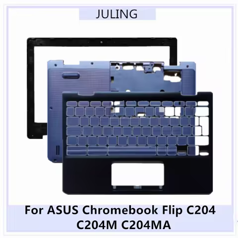 For ASUS Chromebook Flip C204 C204M C204MA Laptop LCD Front Bezel/Palmrest Keyboard Bezel/Bottom Cas