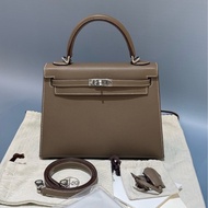 HERMES/愛馬仕 KELLY25 大象灰 銀扣 Epsom皮