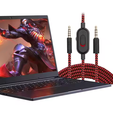 2m Aux Cord with Mute & Volume Control Headphone Audio Cable Audio Cord Line for Logitech GPRO/GPRO 