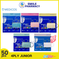 MEDICOS Hydrocharge 4Ply Junior Kids 4Ply Surgical Face Mask (50 Pcs)